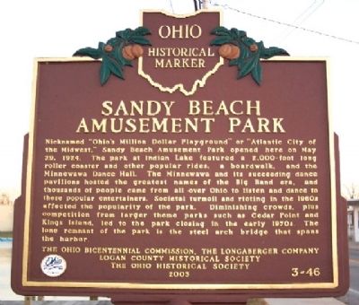 Sandy Beach Amusement Park Marker image. Click for full size.