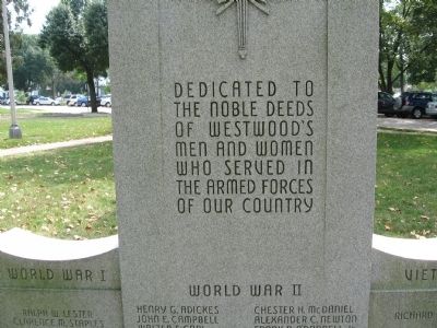Westwood Veterans Monument image. Click for full size.