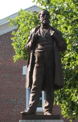 Front View - - Statue of William Hayden English image. Click for full size.