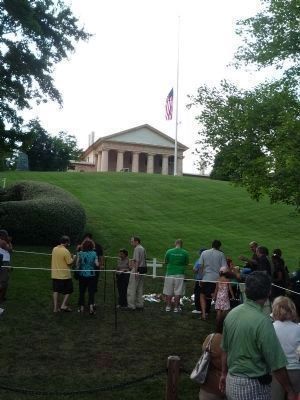 Arlington House, viewed from near Senator Edward Kennedy's gravesite. image. Click for full size.