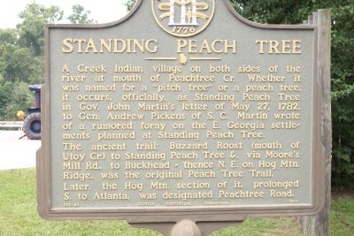 Standing Peach Tree Marker. Click for full size. Standing Peach Tree Marker image. Click for full size.