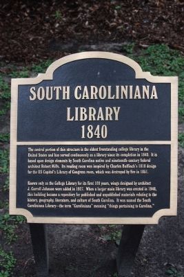 The South Caroliniana Library Marker image. Click for full size.