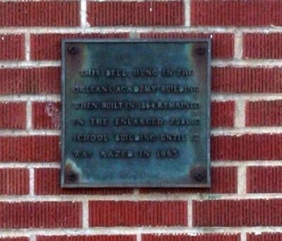 Orleans School Bell Marker image. Click for full size.