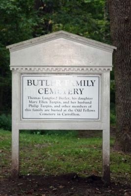 Sign Located at the Col. Percival Pierce Butler - Family Cemetery image. Click for full size.