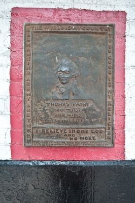 Thomas Paine Death House Marker image. Click for full size.