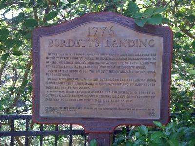 Burdett's Landing Marker. Click for full size. Burdett's Landing Marker image. Click for full size.