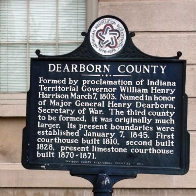 Dearborn County ( Indiana ) Marker image. Click for full size.