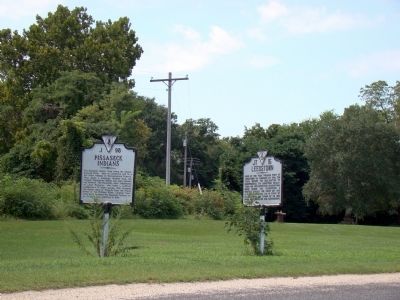 Pissaseck Indians and Leedstown Markers at Their Original Location image. Click for full size.