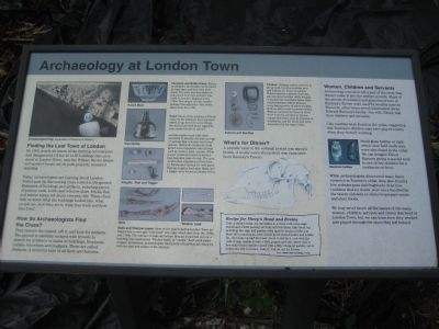 Archaeology at London Town Marker image. Click for full size.