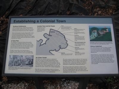 Establishing a Colonial Town Marker image. Click for full size.