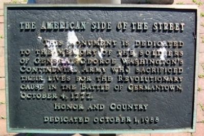 The American Side of the Street Marker image. Click for full size.