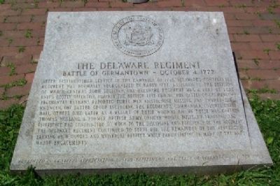 The Delaware Regiment Marker image. Click for full size.