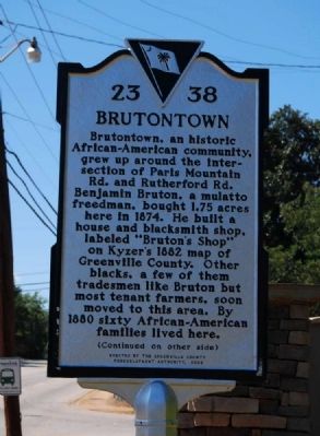 Brutontown Marker - Front image. Click for full size.