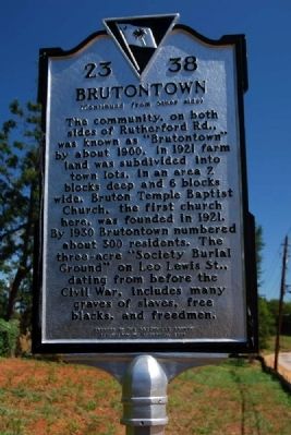 Brutontown Marker - Reverse image. Click for full size.