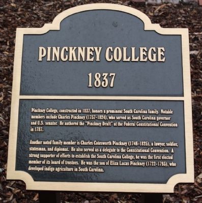 Pinckney College Marker image. Click for full size.