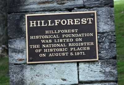 Hillforest Plaque image. Click for full size.