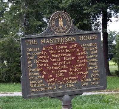Side A - - The Masterson House Marker image. Click for full size.