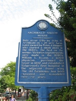 Archibald – Vroom House Marker. Click for full size. Archibald – Vroom House Marker image. Click for full size.