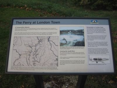 The Ferry at London Town Marker image. Click for full size.