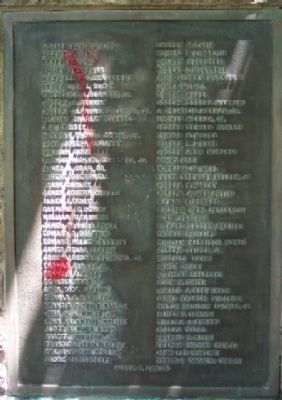 Chestnut Hill and Mount Airy World War II Memorial Names image. Click for full size.