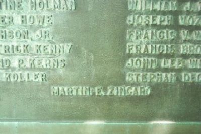 Chestnut Hill and Mount Airy World War II Memorial Names Z image. Click for full size.
