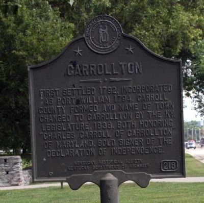 Obverse View - - Carrollton Marker image. Click for full size.