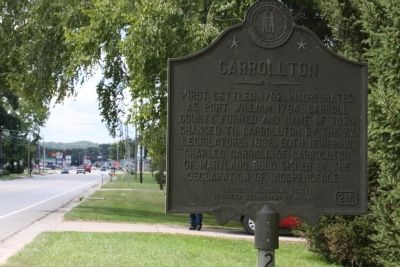 Wide View - - Carrollton Marker image. Click for full size.