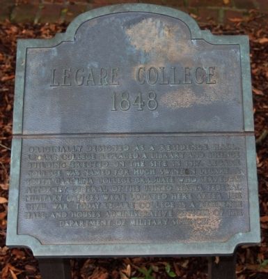 Legare College Marker. Click for full size. Legare College Marker image. Click for full size.