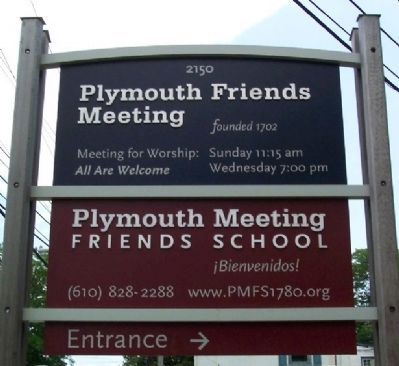 Plymouth Friends Meeting Sign image. Click for full size.