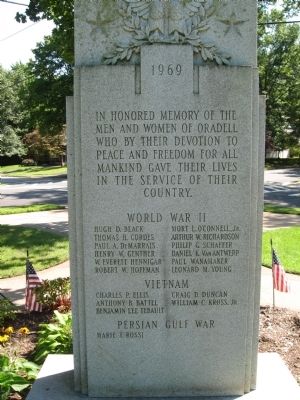Oradell Veterans Memorial image. Click for full size.