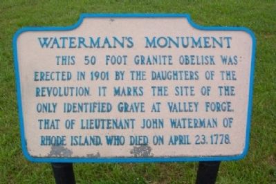 Waterman's Monument Marker image. Click for full size.