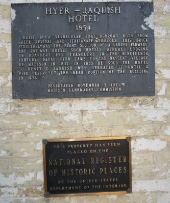 Marker and National Register of Historic Places Plaque. Click for full size. Marker and National Register of Historic Places Plaque image. Click for full size.