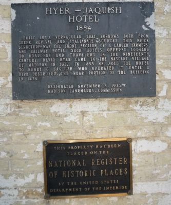 Marker and National Register of Historic Places Plaque image. Click for full size.