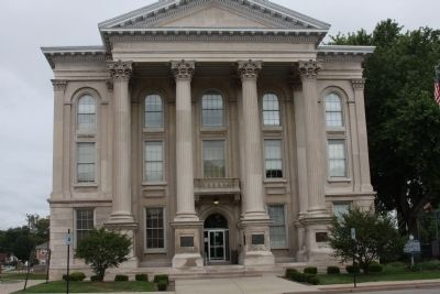 Dearborn County Courthouse & Marker. Click for full size. Dearborn County Courthouse & Marker image. Click for full size.