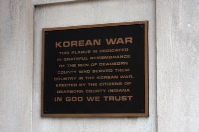 Korean War Memorial - - Dearborn County Indiana Marker image. Click for full size.