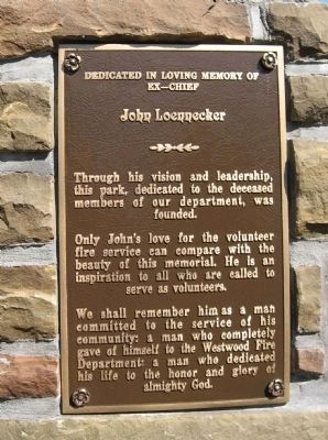 Westwood Fire Department Memorial Marker image. Click for full size.