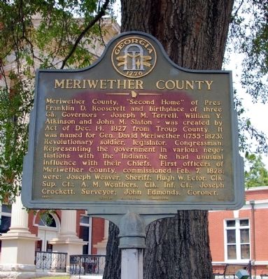 Meriwether County Marker image. Click for full size.