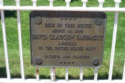 David Glasgow Farragut Marker. Click for full size. David Glasgow Farragut Marker image. Click for full size.