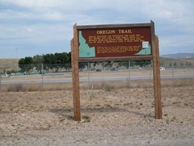 Oregon Trail Marker at Rest Area image. Click for full size.