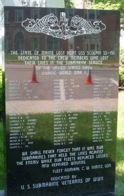 Memorial to the USS SCULPIN (SS-191) image. Click for full size.
