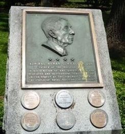 Memorial to Admiral Hyman Rickover - "Father of the nuclear Navy". image. Click for full size.