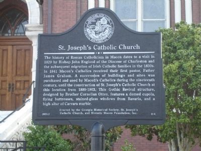 St. Joseph's Catholic Church Marker. Click for full size. St. Joseph's Catholic Church Marker image. Click for full size.