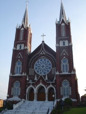St. Joseph's Catholic Church and Marker. Click for full size. St. Joseph's Catholic Church and Marker image. Click for full size.