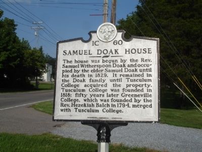 Samuel Doak House Marker image. Click for full size.