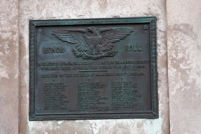 World War I War Memorial Marker. Click for full size. World War I War Memorial Marker image. Click for full size.
