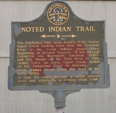 Noted Indian Trail Marker. Click for full size. Noted Indian Trail Marker image. Click for full size.
