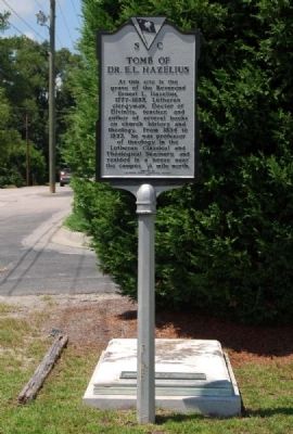 Tomb of Dr. E.L. Hazelius Marker. Click for full size. Tomb of Dr. E.L. Hazelius Marker image. Click for full size.