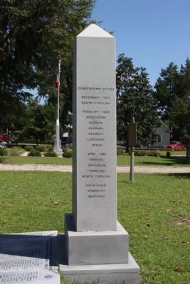Montgomery County Confederate Monument South face. Click for full size. Montgomery County Confederate Monument South face image. Click for full size.