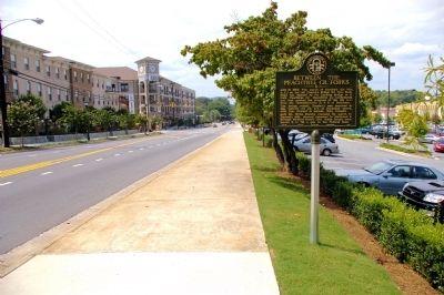 Between the Peachtree Cr. Forks Marker. Click for full size. Between the Peachtree Cr. Forks Marker image. Click for full size.