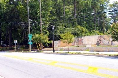 Between the Peachtree Cr. Forks Marker. Click for full size. Between the Peachtree Cr. Forks Marker image. Click for full size.
